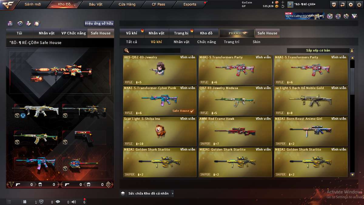 shop acc cf uy tin gia re